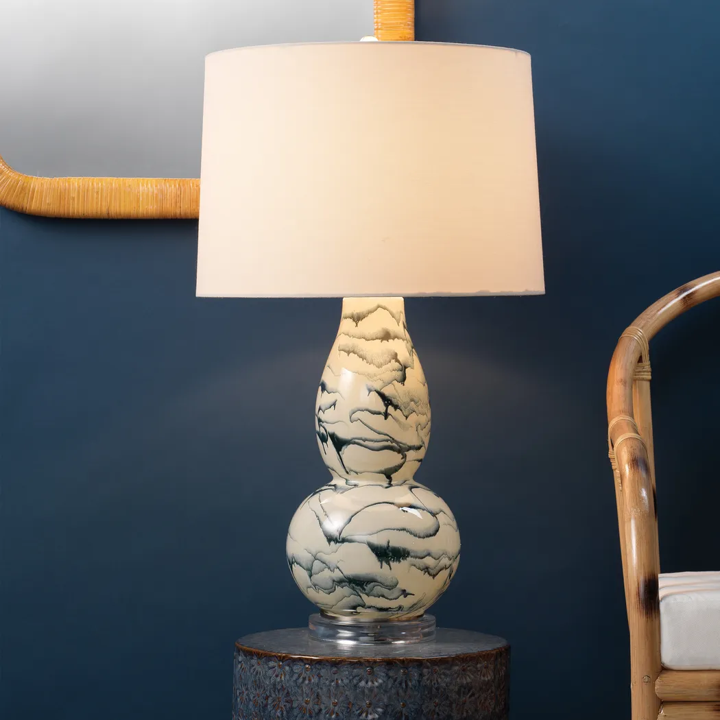 Sayders Home Blue Lamp - Thumbnail - Image 2