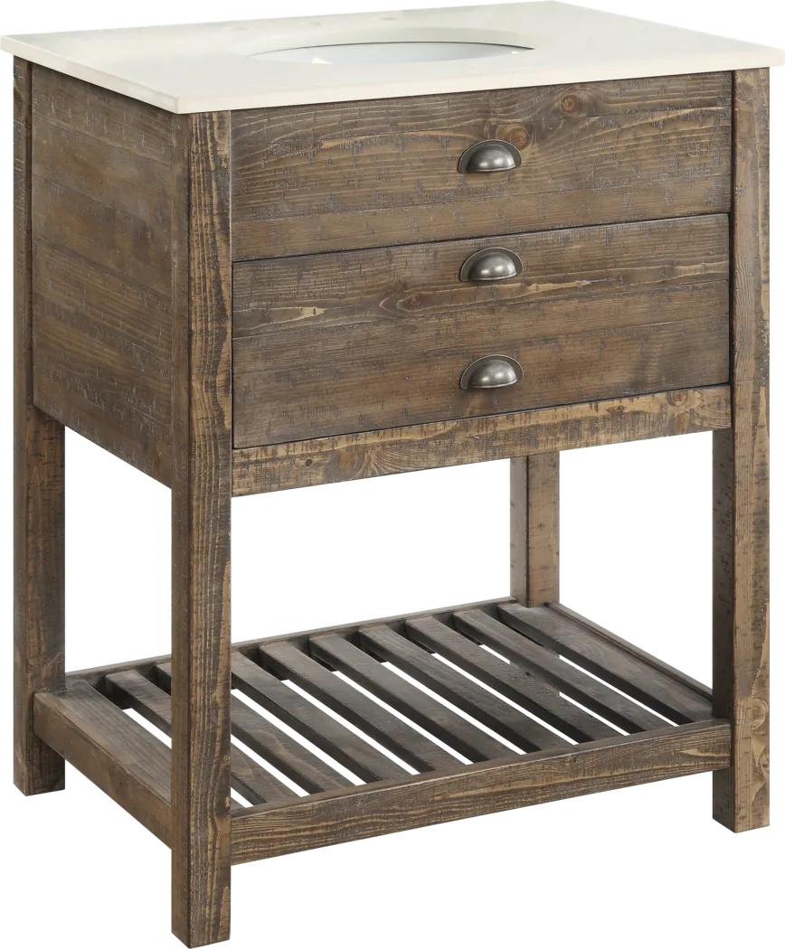 Sayecreek Brown 30 in. Bathroom Vanity - Thumbnail - Image 1