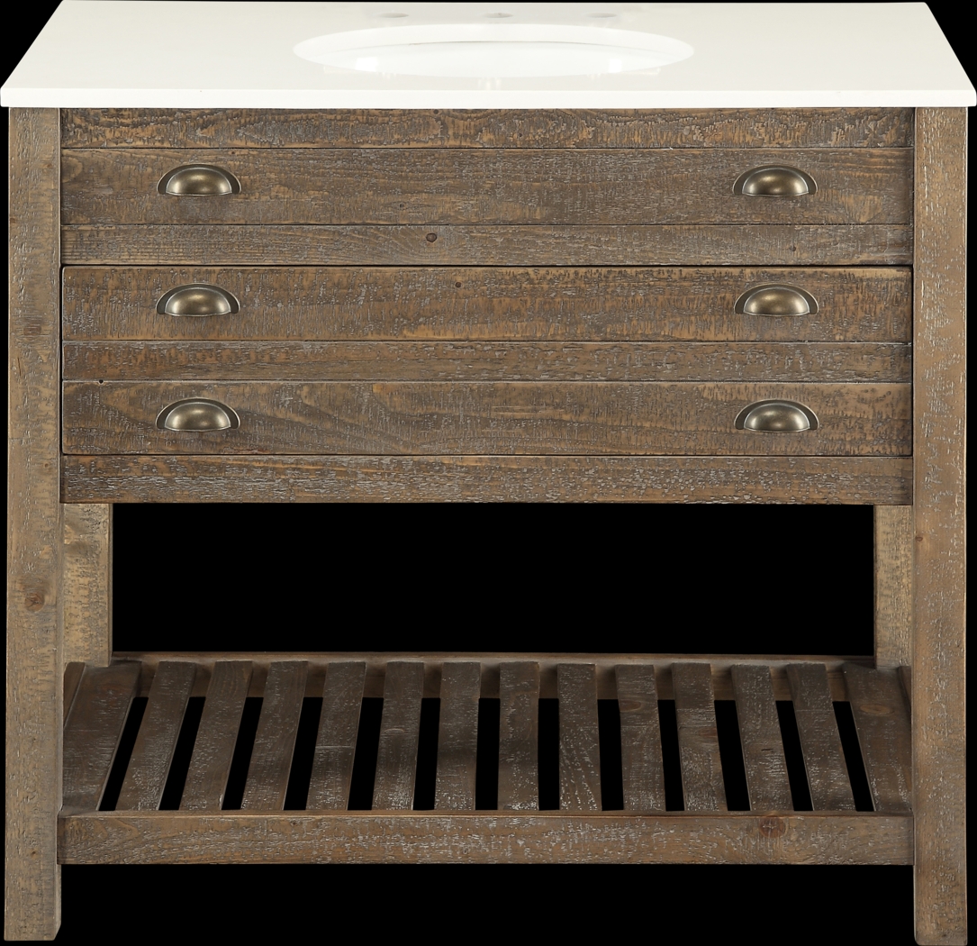 Sayecreek Brown 36 in. Bathroom Vanity - Thumbnail - Image 2