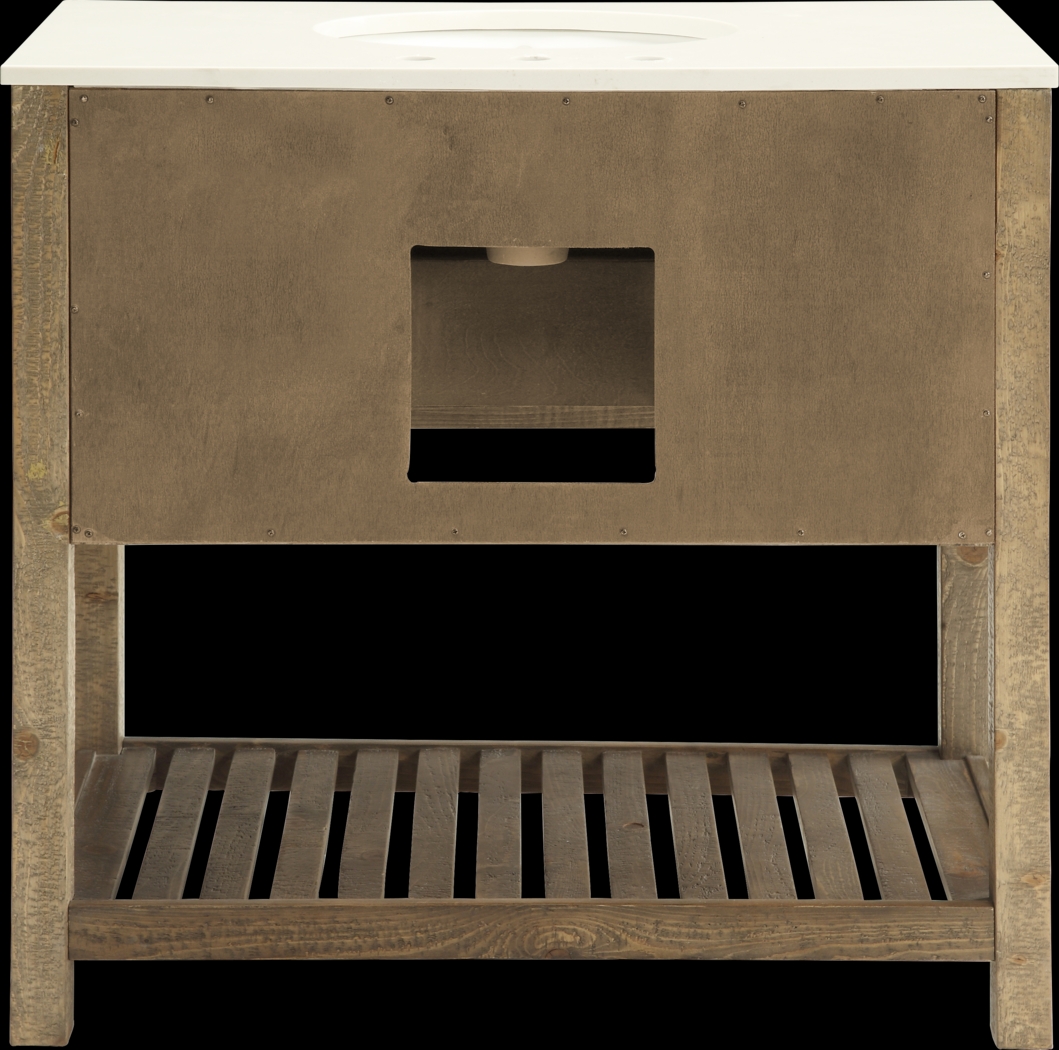 Sayecreek Brown 36 in. Bathroom Vanity - Thumbnail - Image 4