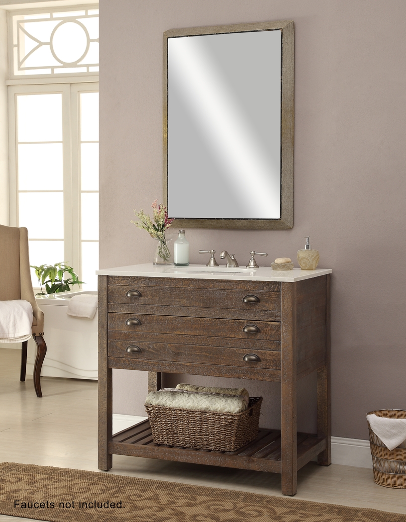 Sayecreek Brown 36 in. Bathroom Vanity - Thumbnail - Image 7