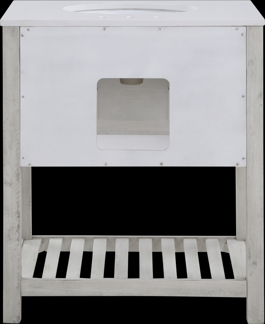 Sayecreek White 30 in. Bathroom Vanity - Thumbnail - Image 5