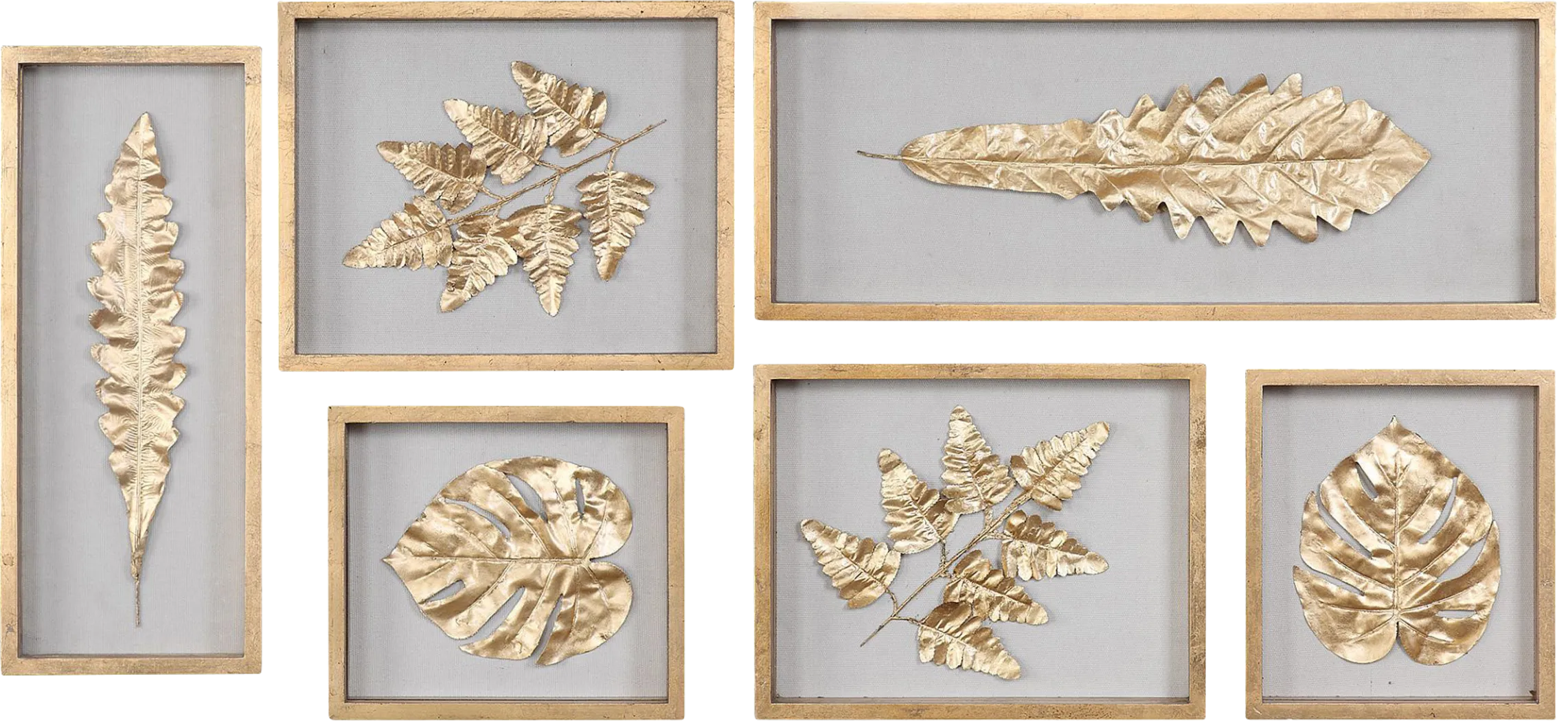 Sayrin Gold Wall Decor, Set of 6 - Thumbnail - Image 1