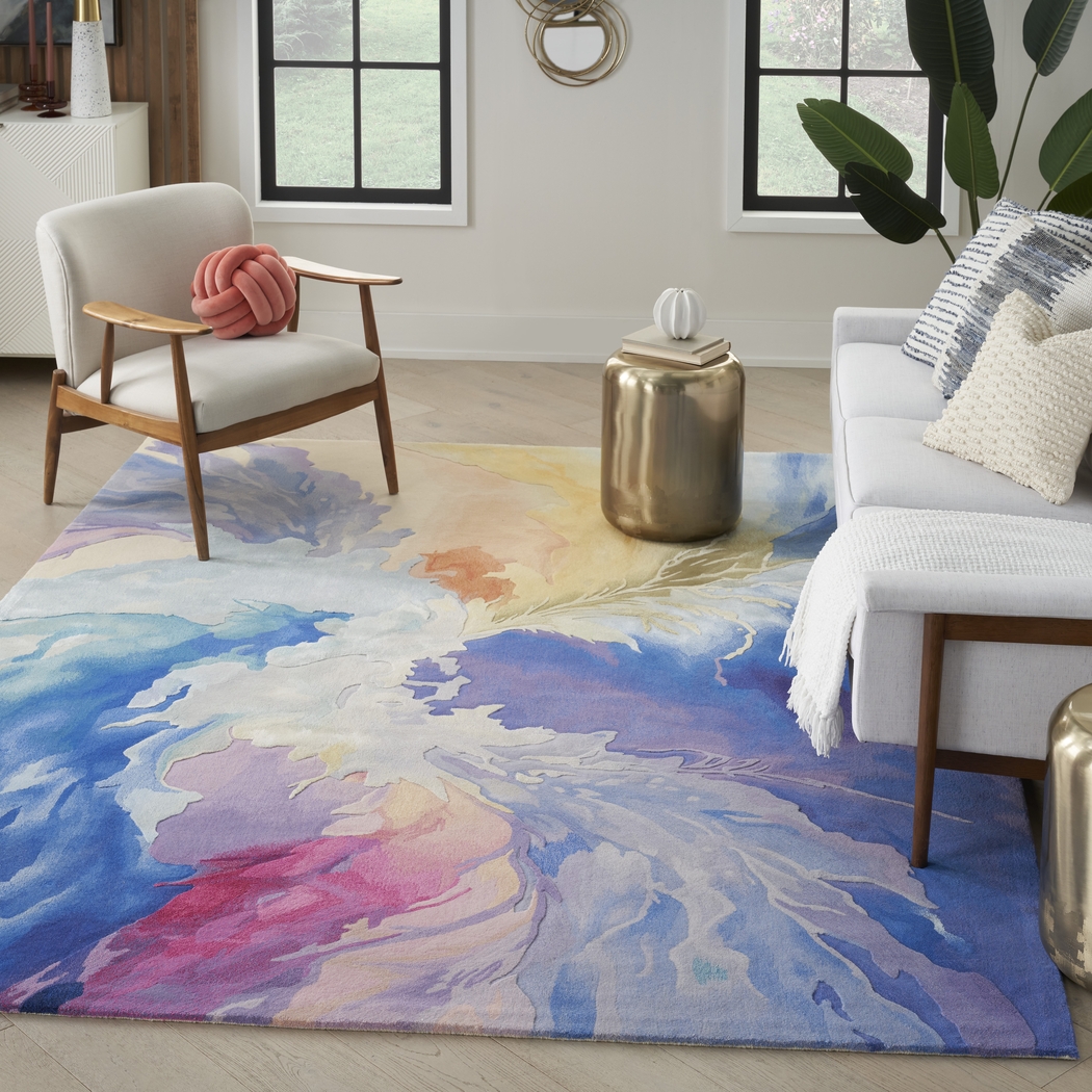 Scaqui Blue/Multi 7'9 x 9'9 Rug - Thumbnail - Image 2