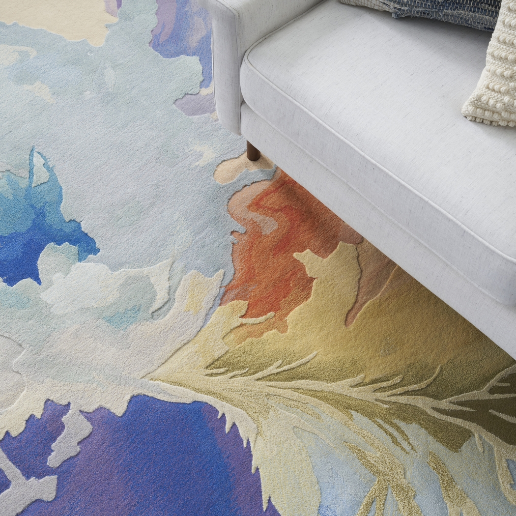 Scaqui Blue/Multi 7'9 x 9'9 Rug - Thumbnail - Image 6