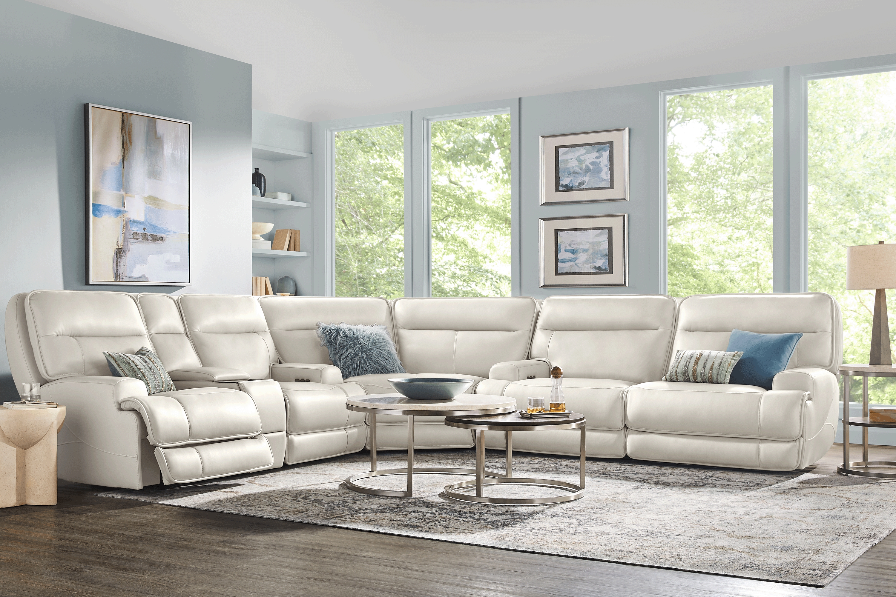 Scarborough Beige 3 Pc Dual Power Reclining Sectional - Thumbnail - Image 2