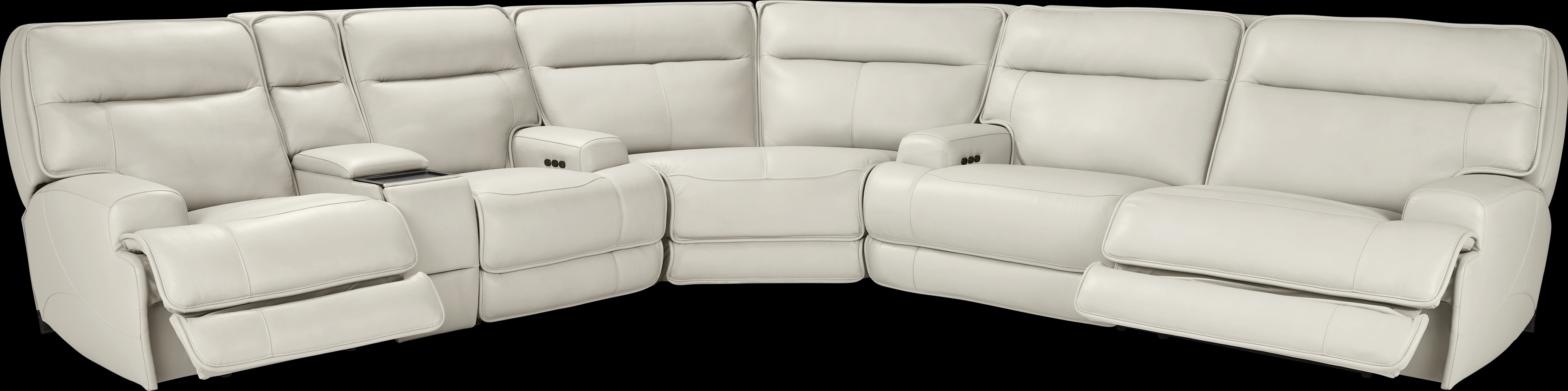 Scarborough Beige 3 Pc Dual Power Reclining Sectional - Thumbnail - Image 1