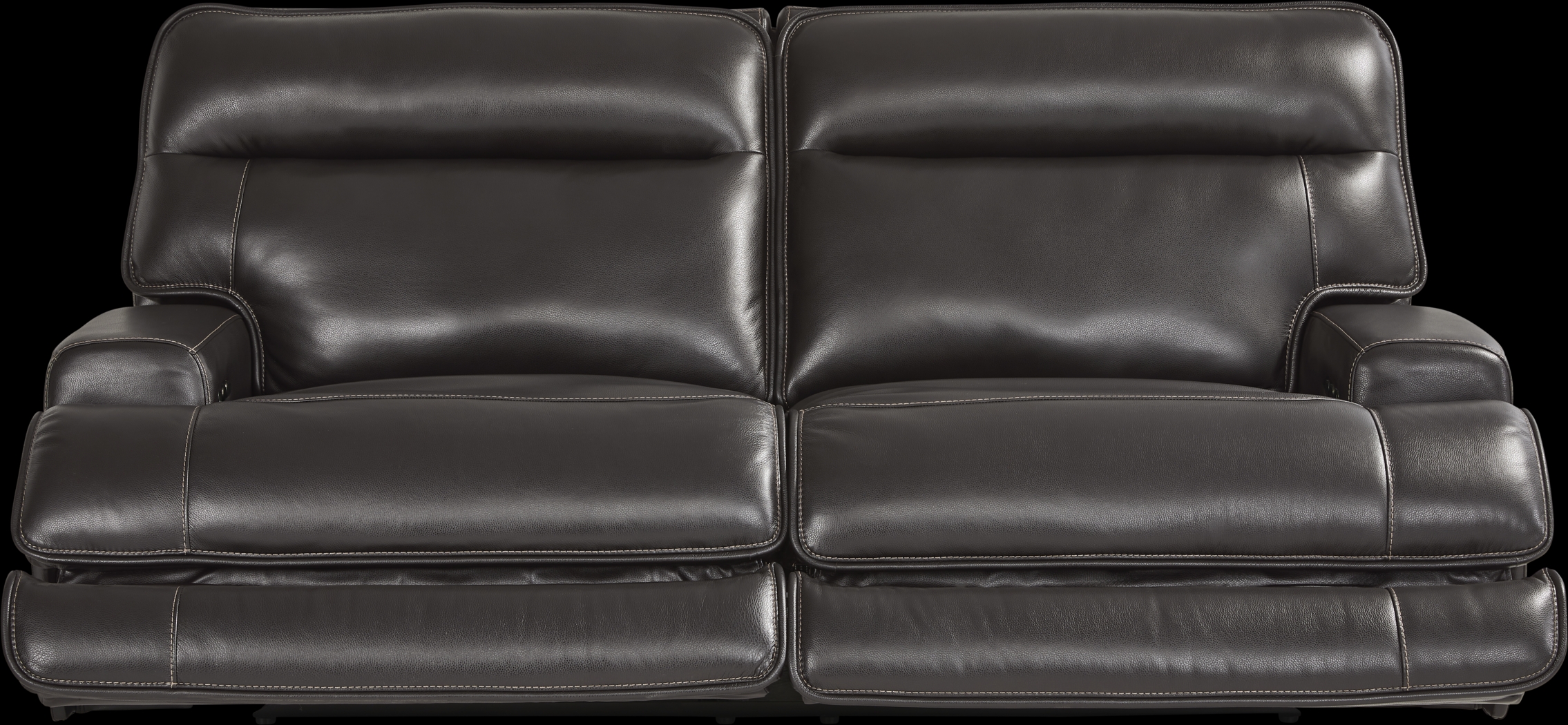 Scarborough Black Leather 5 Pc Dual Power Reclining Living Room - Thumbnail - Image 2
