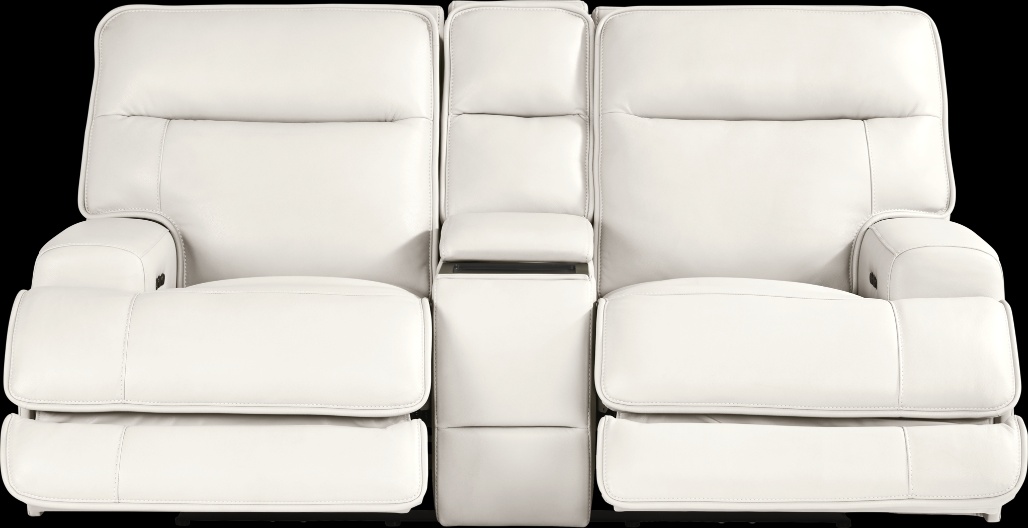 Scarborough White Leather 8 Pc Dual Power Reclining Living Room - Thumbnail - Image 2