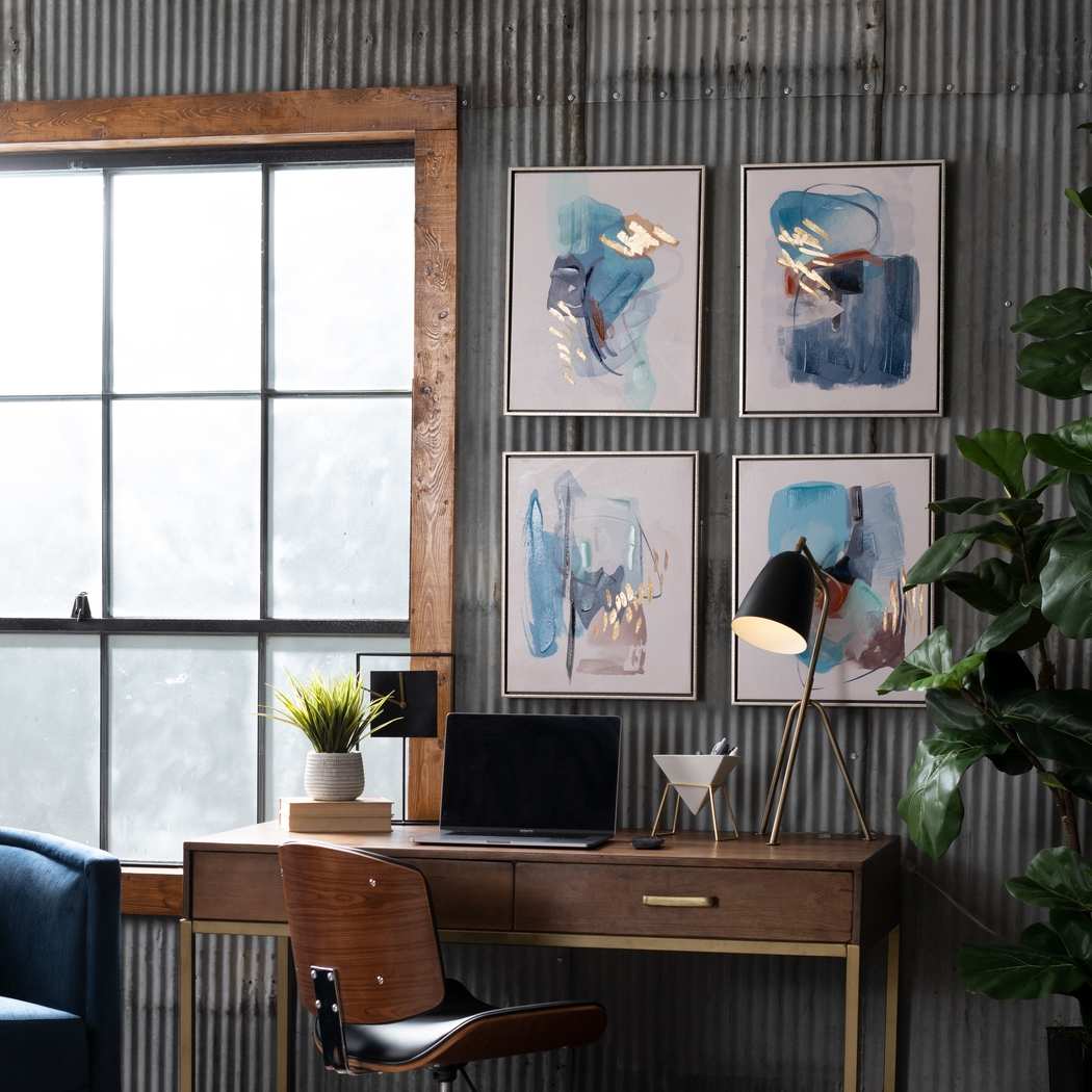 Schelhorn Blue Artwork, Set of 4 - Thumbnail - Image 2