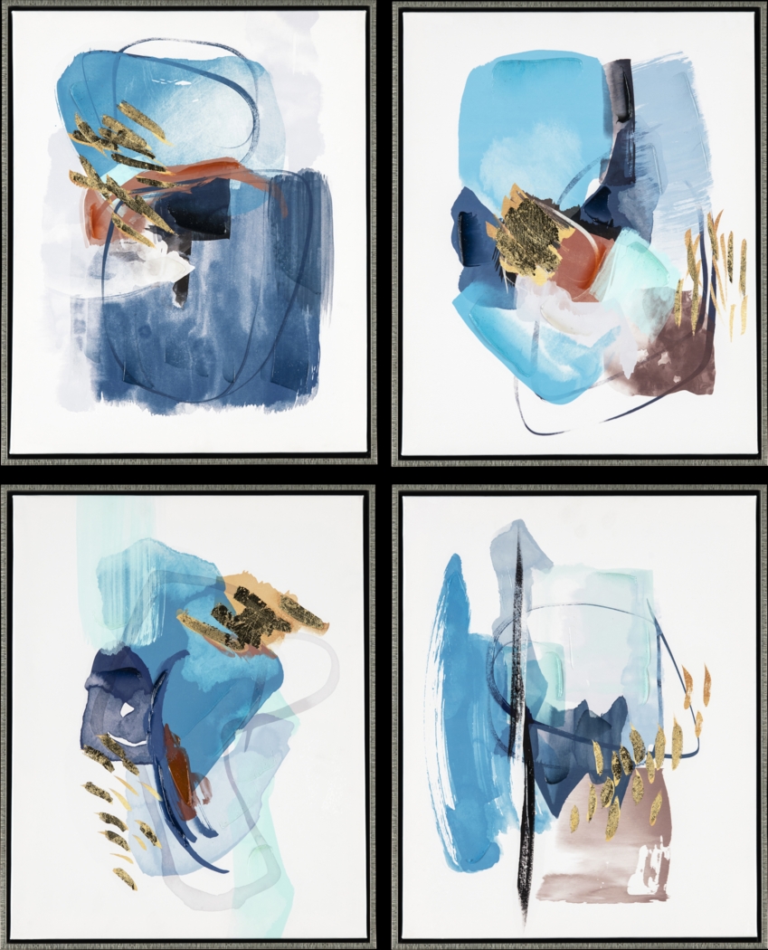 Schelhorn Blue Artwork, Set of 4 - Thumbnail - Image 1