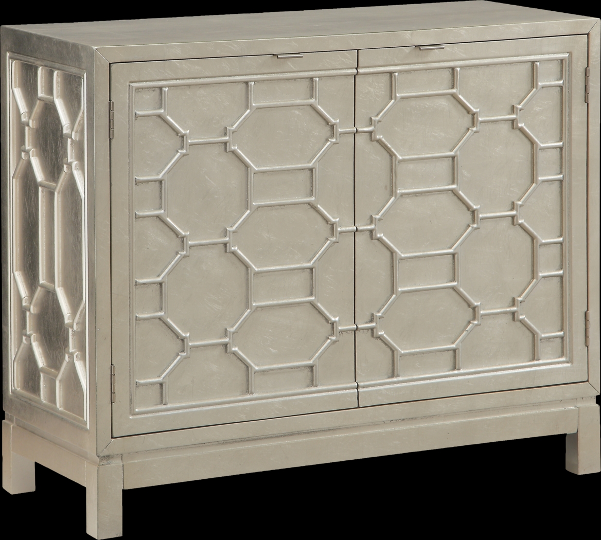 Schelle Silver Two Door Accent Cabinet - Thumbnail - Image 1