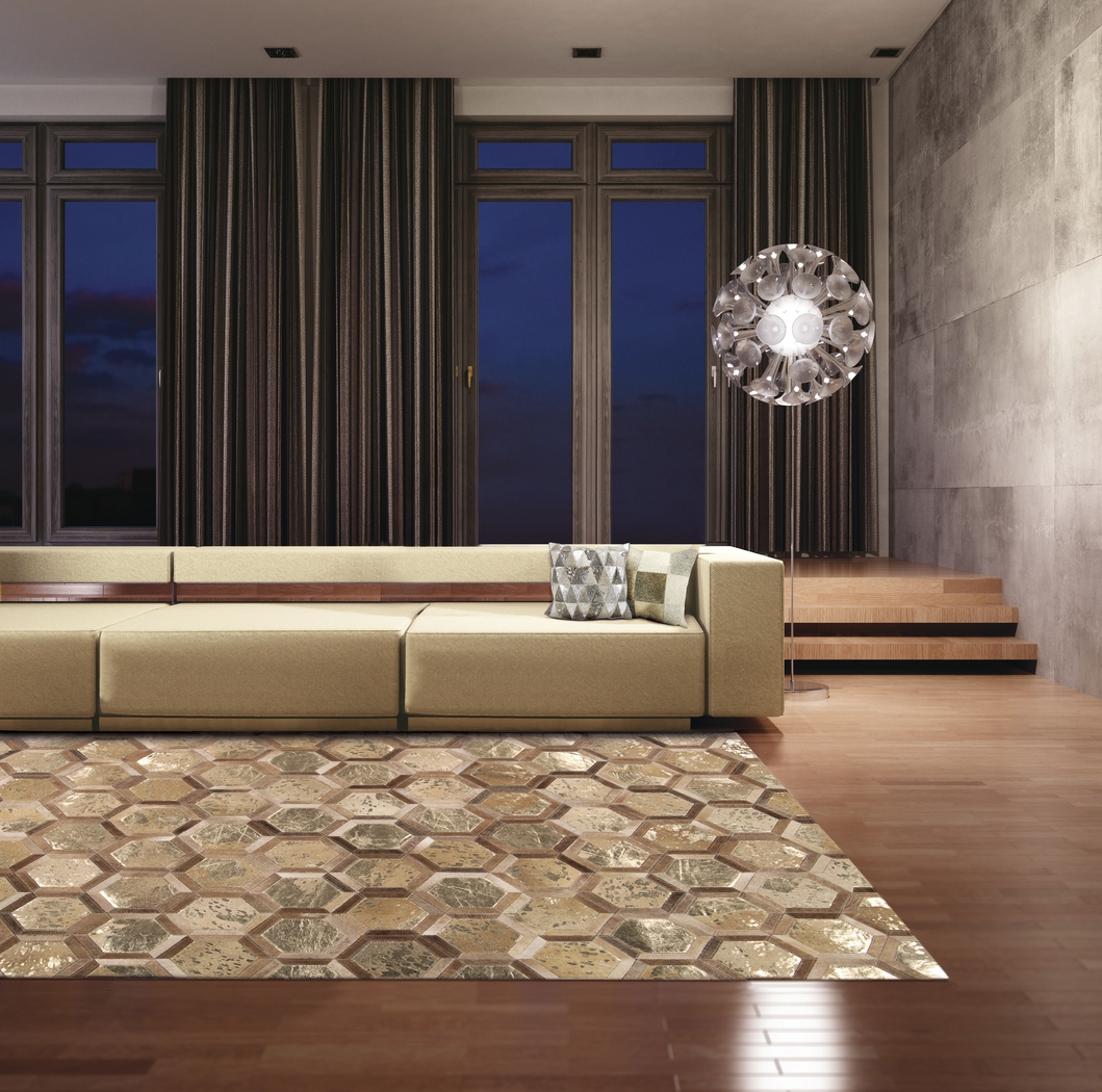 Schimmer Gold 8 x 10 Rug - Thumbnail - Image 2