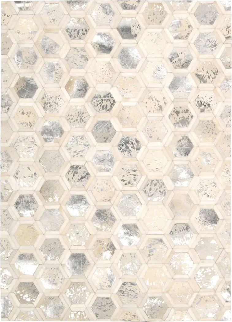 Schimmer White 5'3 x 7'5 Rug - Thumbnail - Image 1