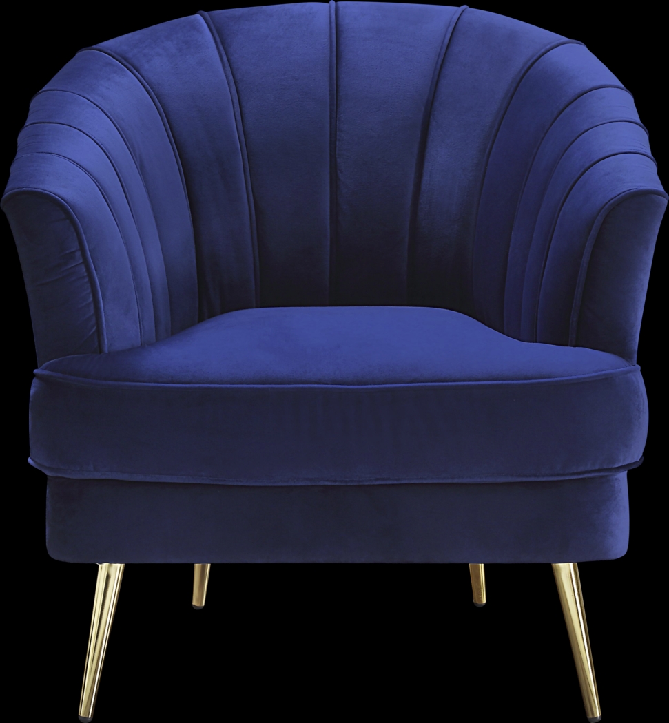 Schley Blue Accent Chair - Thumbnail - Image 2