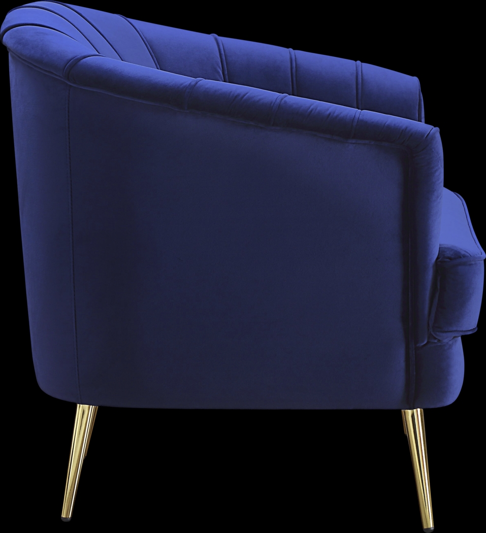 Schley Blue Accent Chair - Thumbnail - Image 3