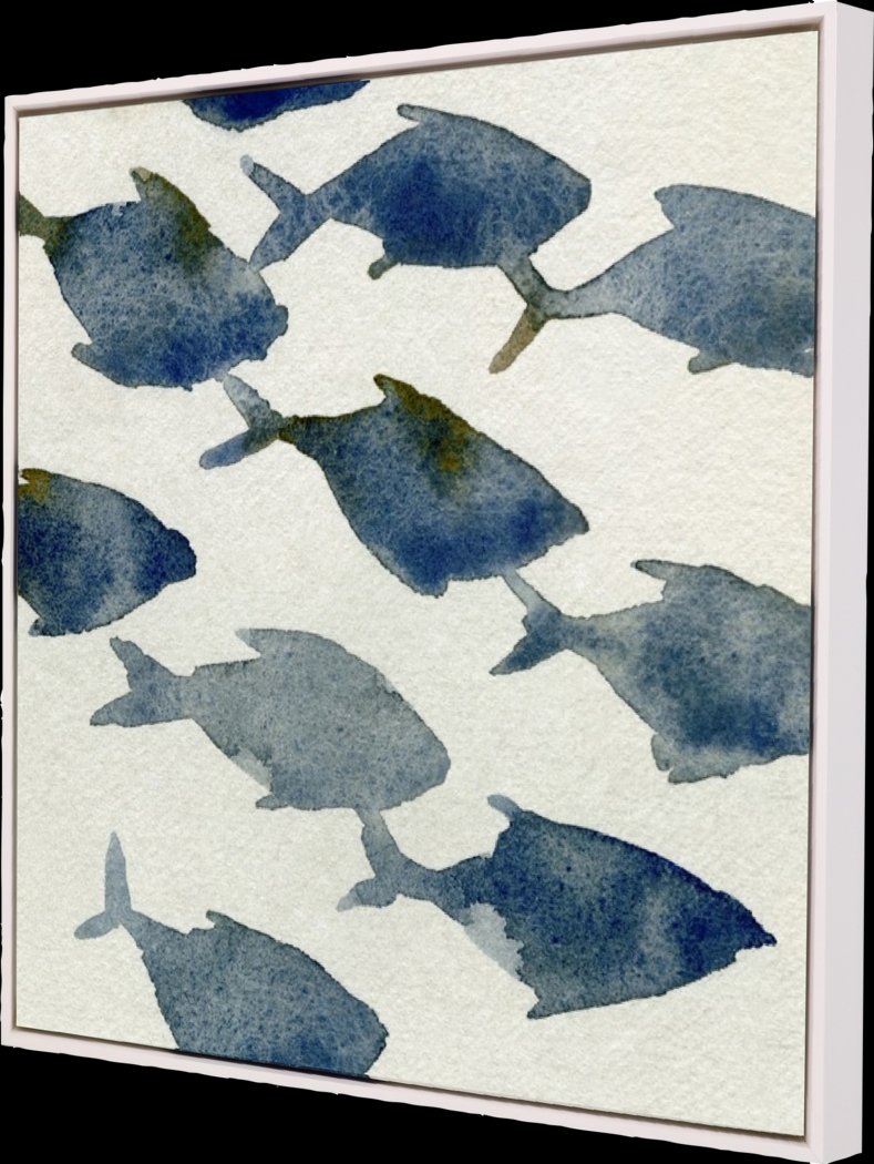 School of Fish Blue Framed Artwork - Thumbnail - Image 3
