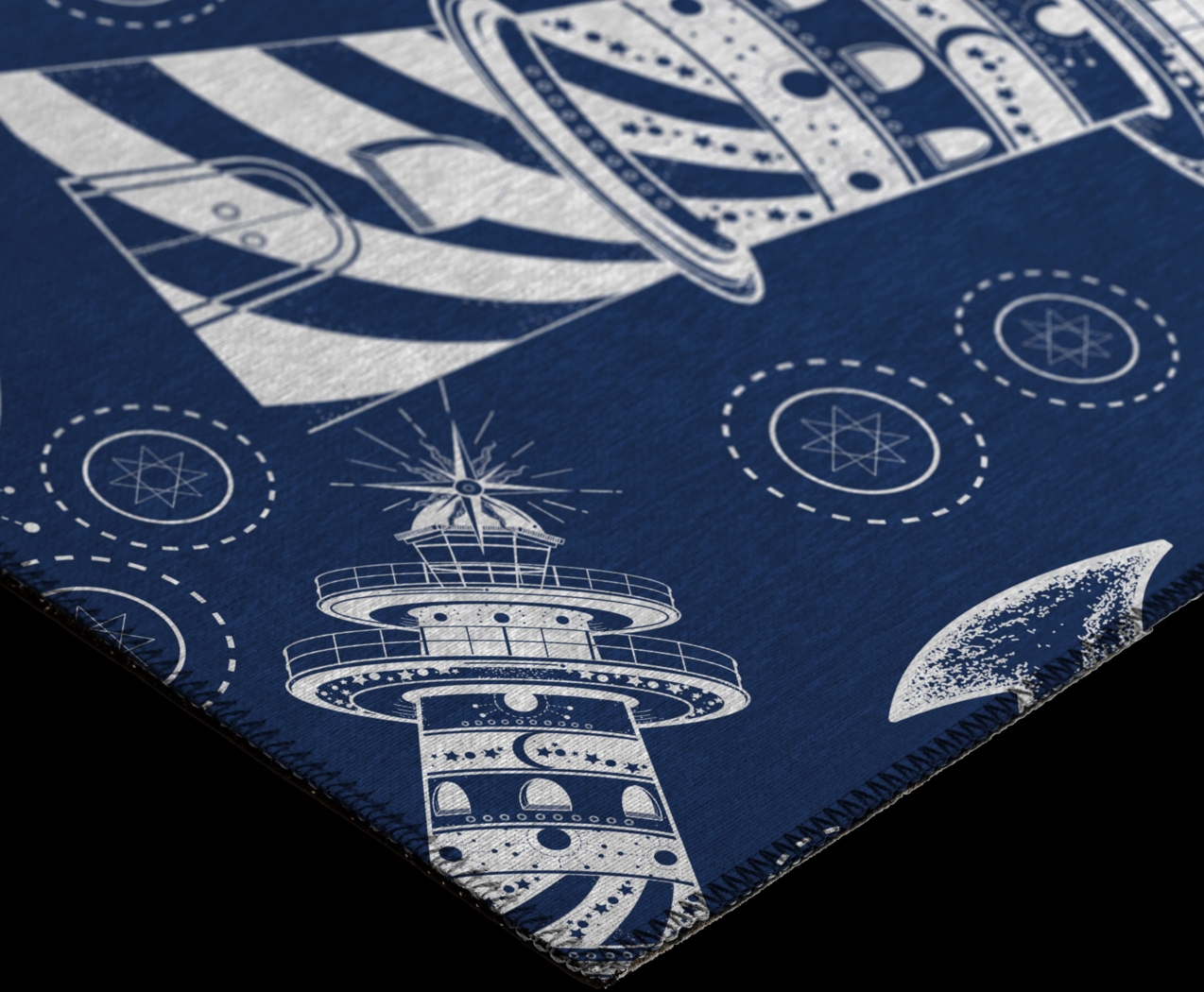 Sotterley Navy Blue 3' x 5' Rug - Thumbnail - Image 3