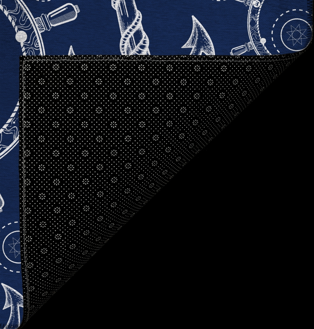 Sotterley Navy Blue 8' x 10' Rug - Thumbnail - Image 4