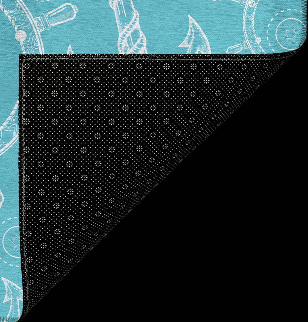 Sotterley Ocean Blue 5' x 8' Rug - Thumbnail - Image 4