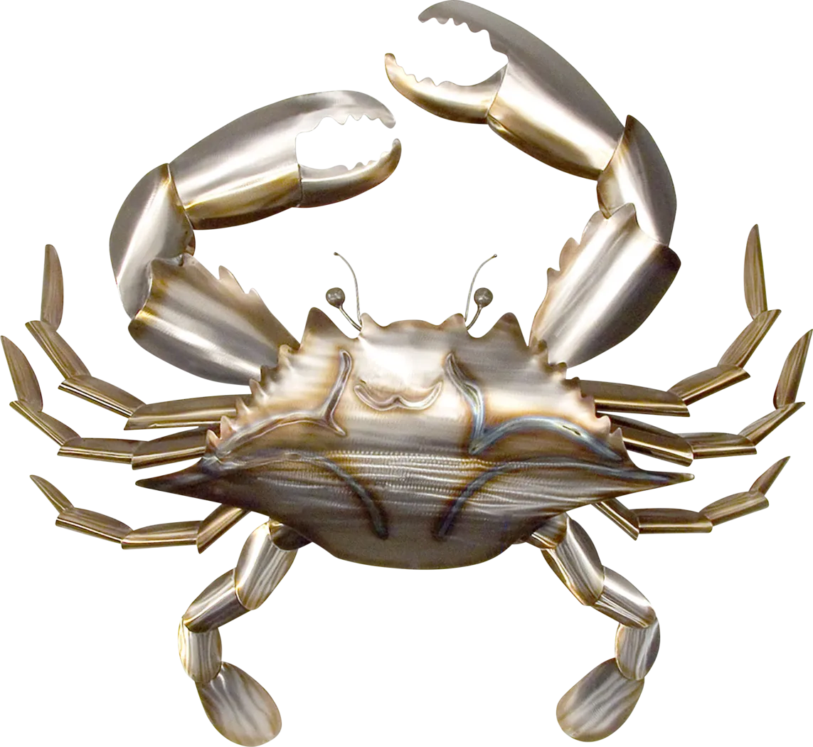 Sea Crab Silver Indoor/Outdoor Wall Art - Thumbnail - Image 1