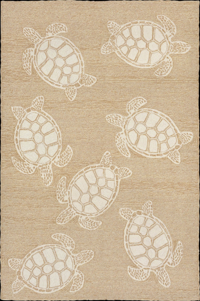 Sea Creature Taupe 7'6 x 9'6 Indoor/Outdoor Rug - Thumbnail - Image 1