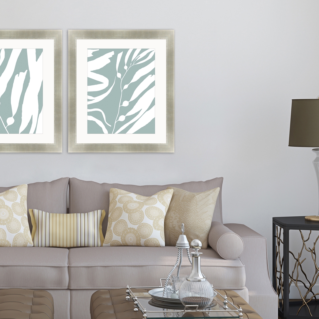 Sea Mist Green Framed Artwork, Set of 2 - Thumbnail - Image 2