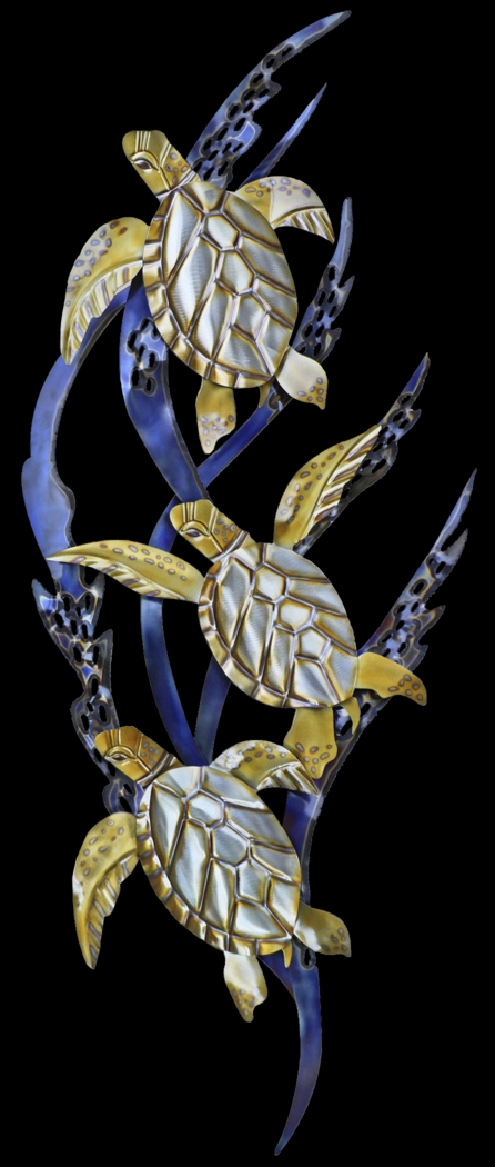 Sea Turtles in Kelp Green Indoor/Outdoor Wall Art - Thumbnail - Image 1
