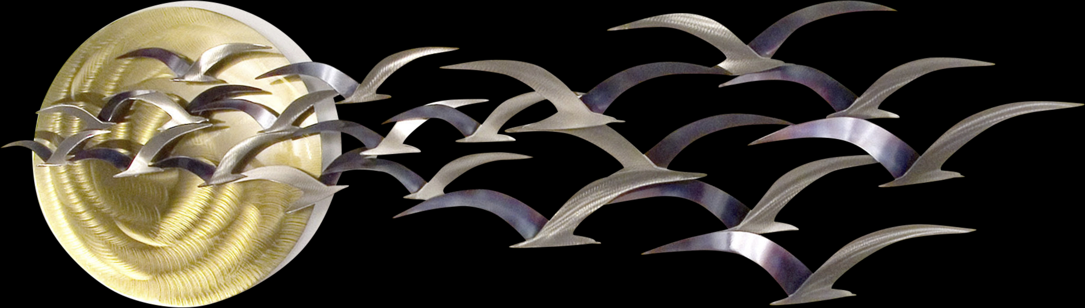 Seabirds at Sunset Brown Outdoor Artwork - Thumbnail - Image 1