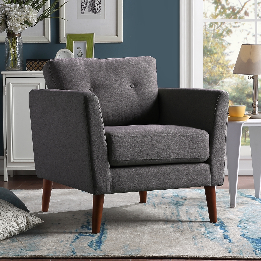 Seabolt Charcoal Accent Chair - Thumbnail - Image 7