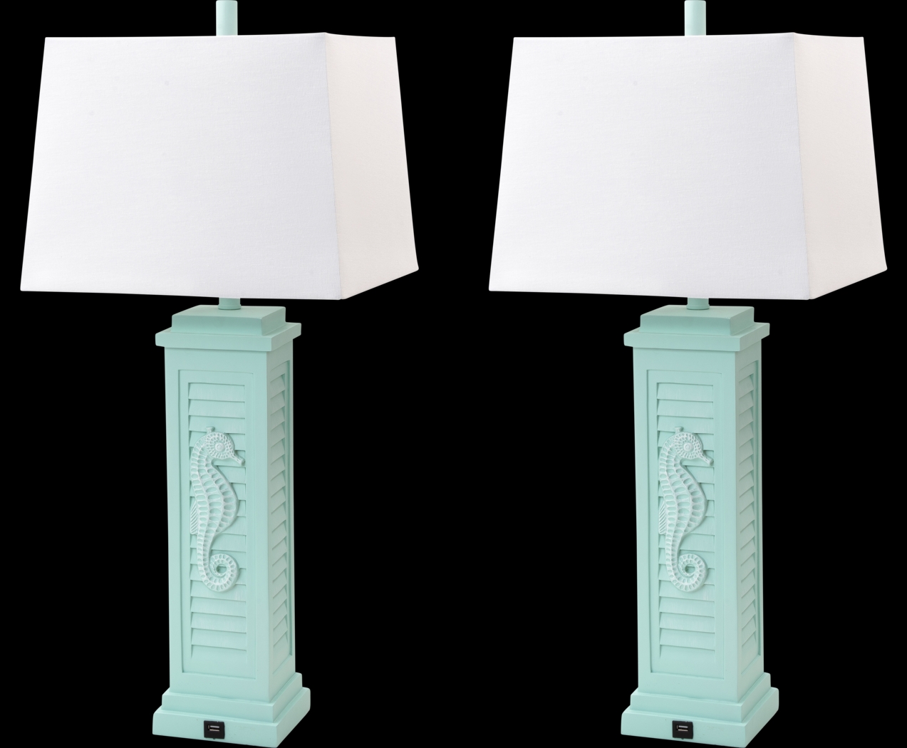 Sealane Blue Lamp, Set of 2 - Thumbnail - Image 1