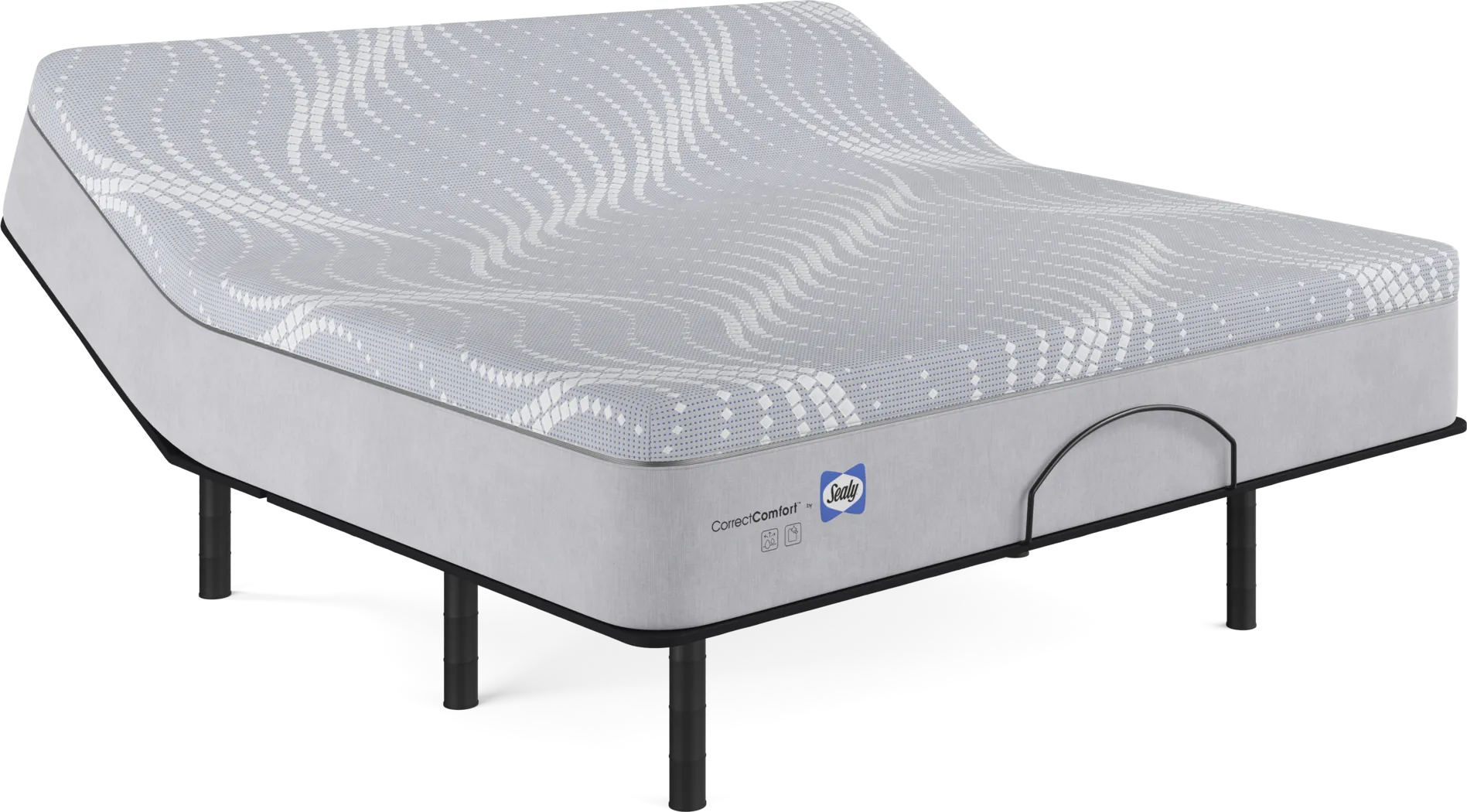 Sealy Correct Comfort Bradford Hill King Mattress with Head Up Only Base - Thumbnail - Image 1