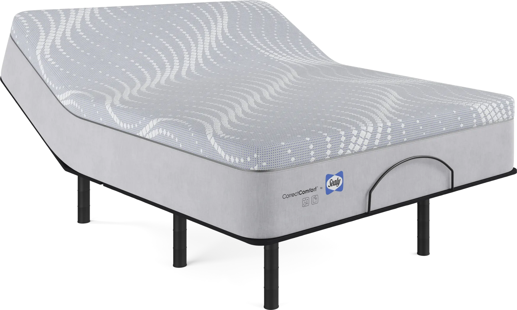 Sealy Correct Comfort Bradford Hill Queen Mattress with Head Up Only Base - Thumbnail - Image 1