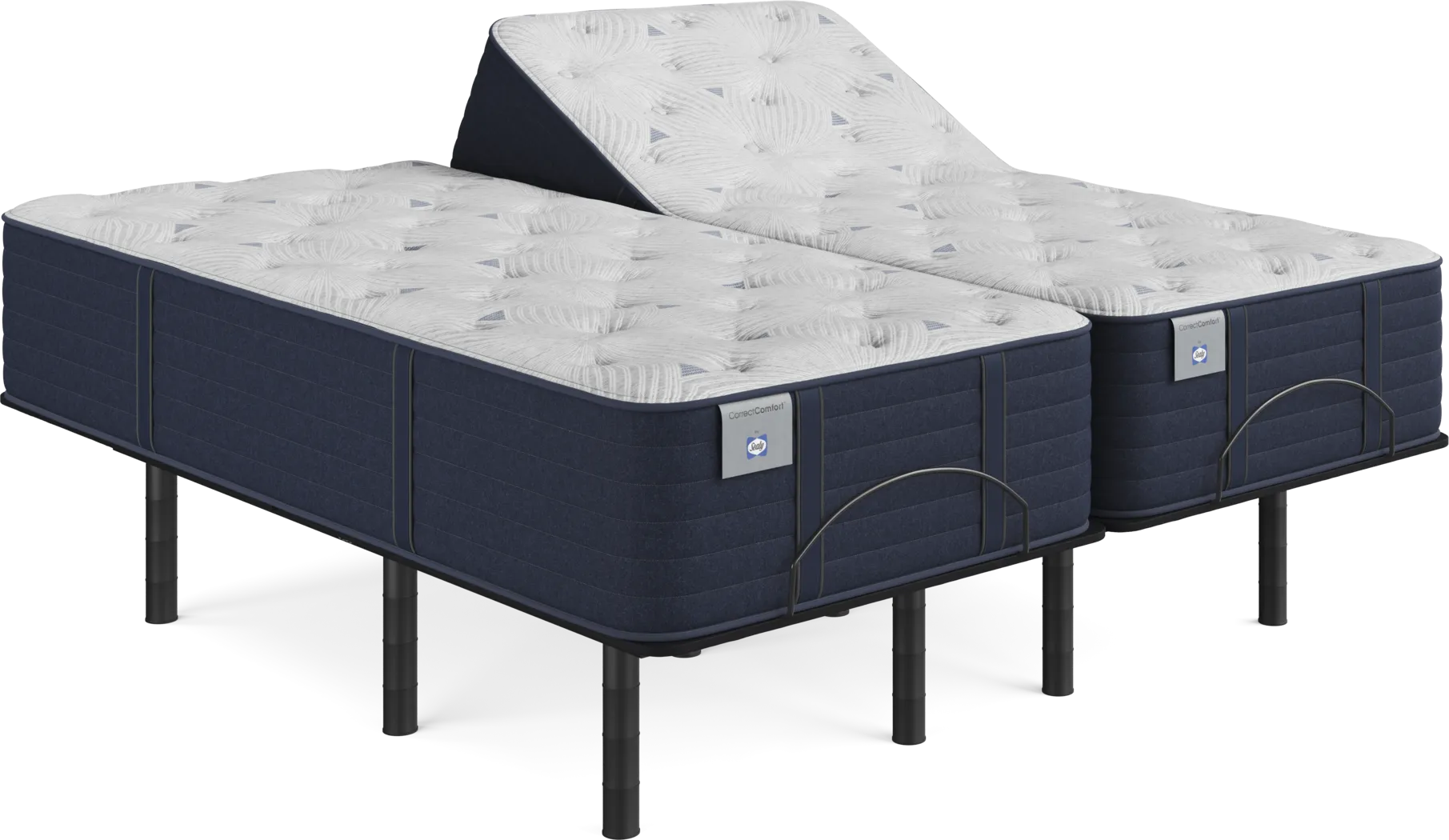 Sealy Correct Comfort Kerry Park Split King Mattress with Head Up Only Base - Thumbnail - Image 1