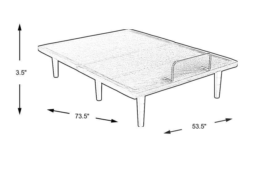 Dimension Image. Please refer to the Dimension Tab on this page for dimension details.