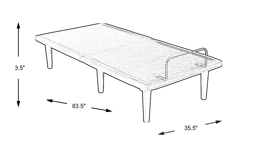 Dimension Image. Please refer to the Dimension Tab on this page for dimension details.