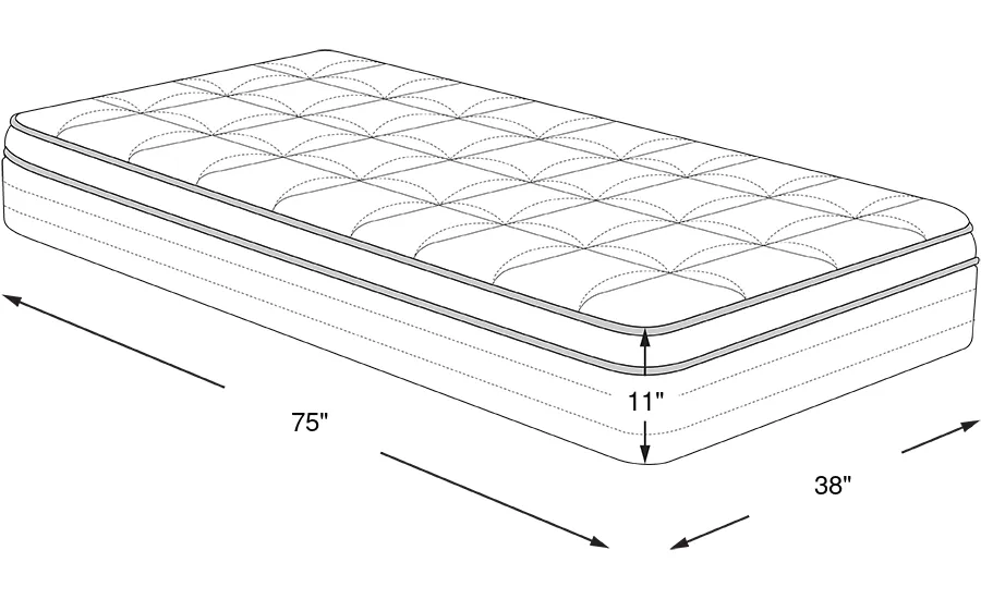 Dimension Image. Please refer to the Dimension Tab on this page for dimension details.