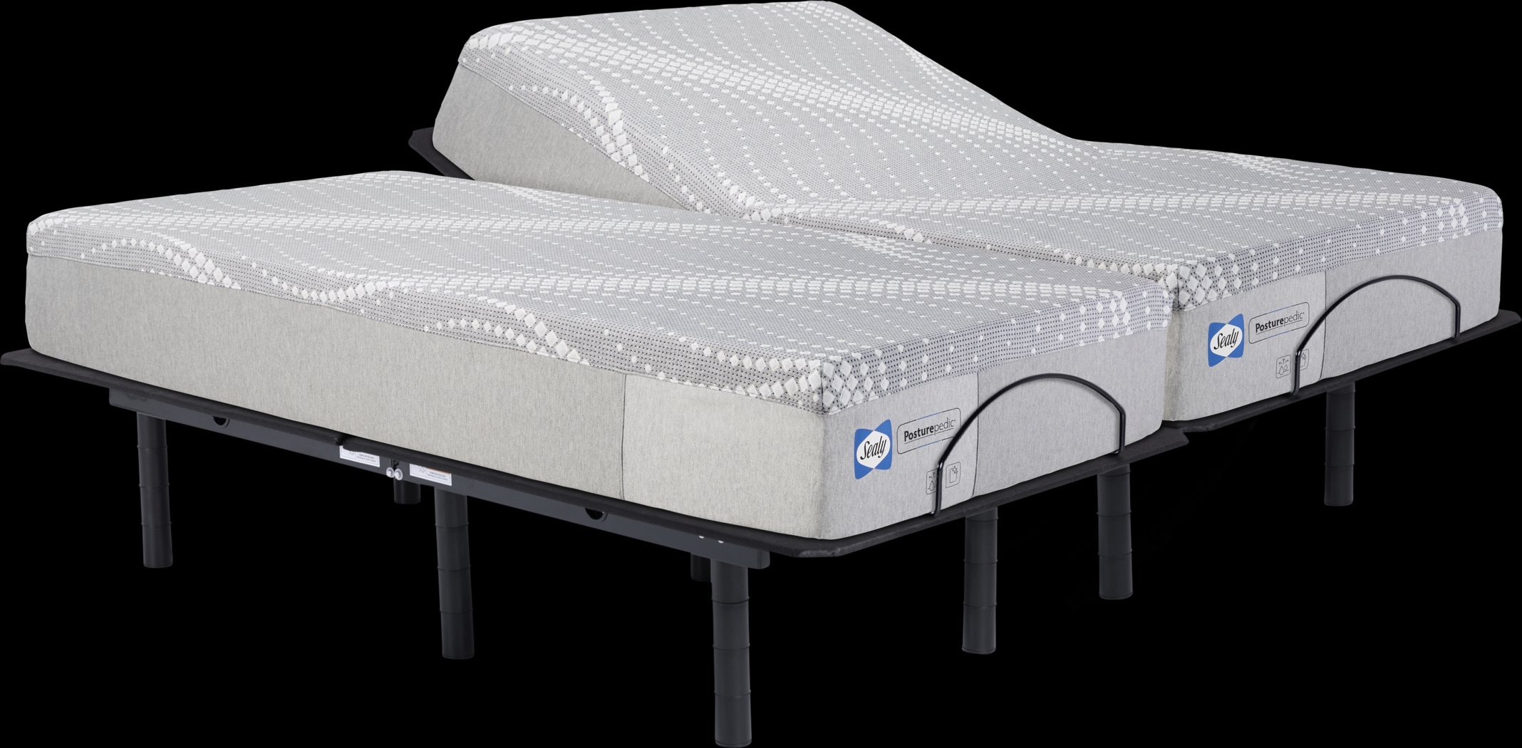 Sealy Posturepedic Cotinga Split King Mattress with Head Up Only Base - Thumbnail - Image 1