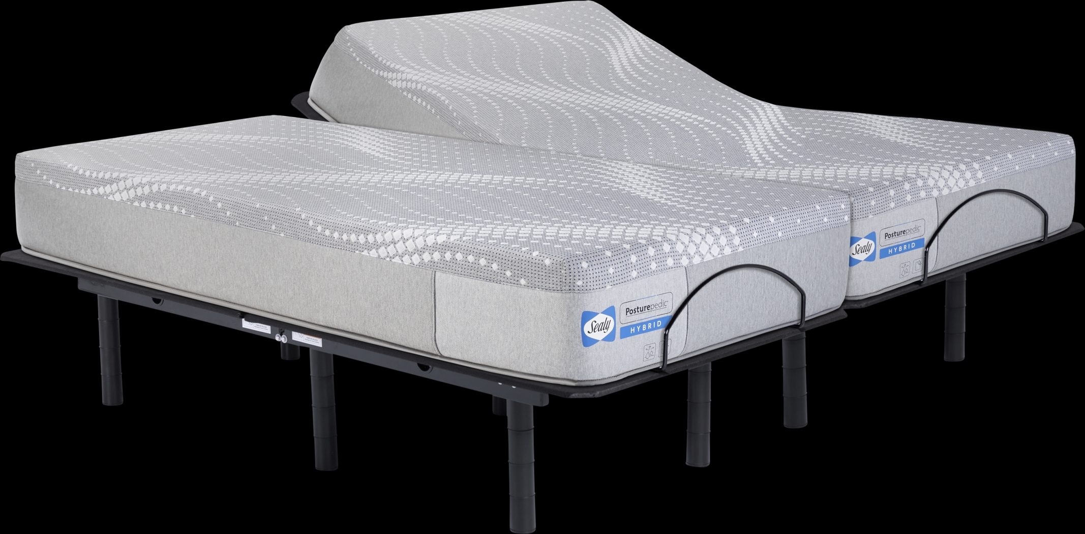 Sealy Posturepedic Elder Creek Split King Mattress with Head Up Only Base - Thumbnail - Image 1