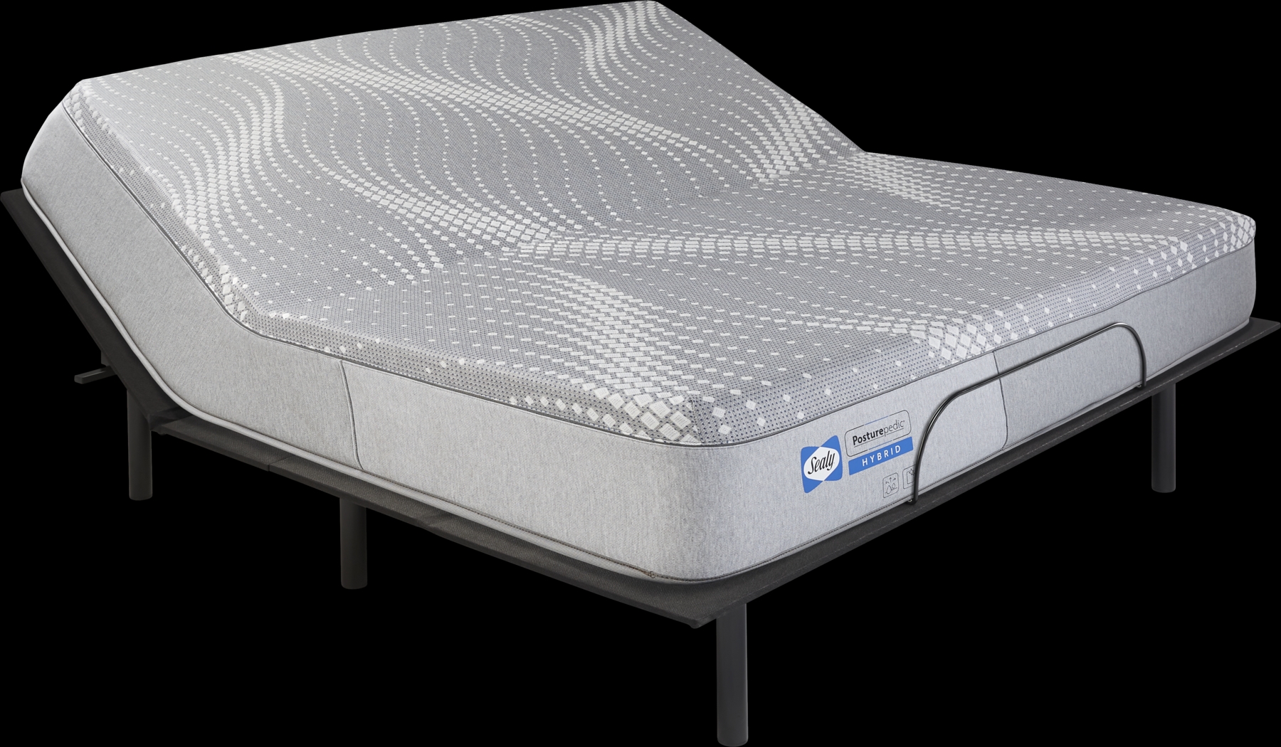 Sealy Posturepedic Fawn Court King Mattress with Head Up Only Base - Thumbnail - Image 1
