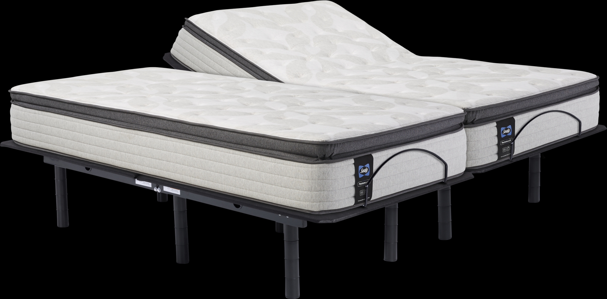 Sealy Posturepedic Greenhaven Split King Mattress with Head Up Only Base - Thumbnail - Image 1