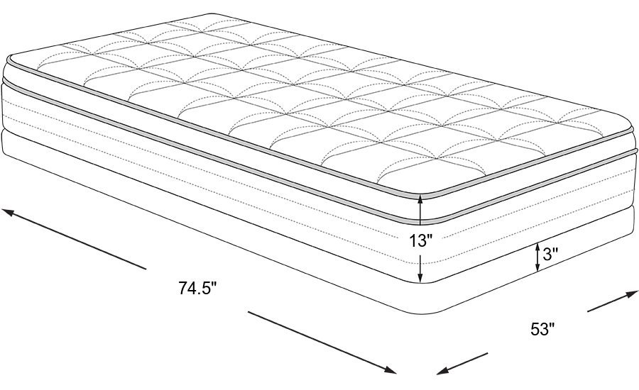 Dimension Image. Please refer to the Dimension Tab on this page for dimension details.