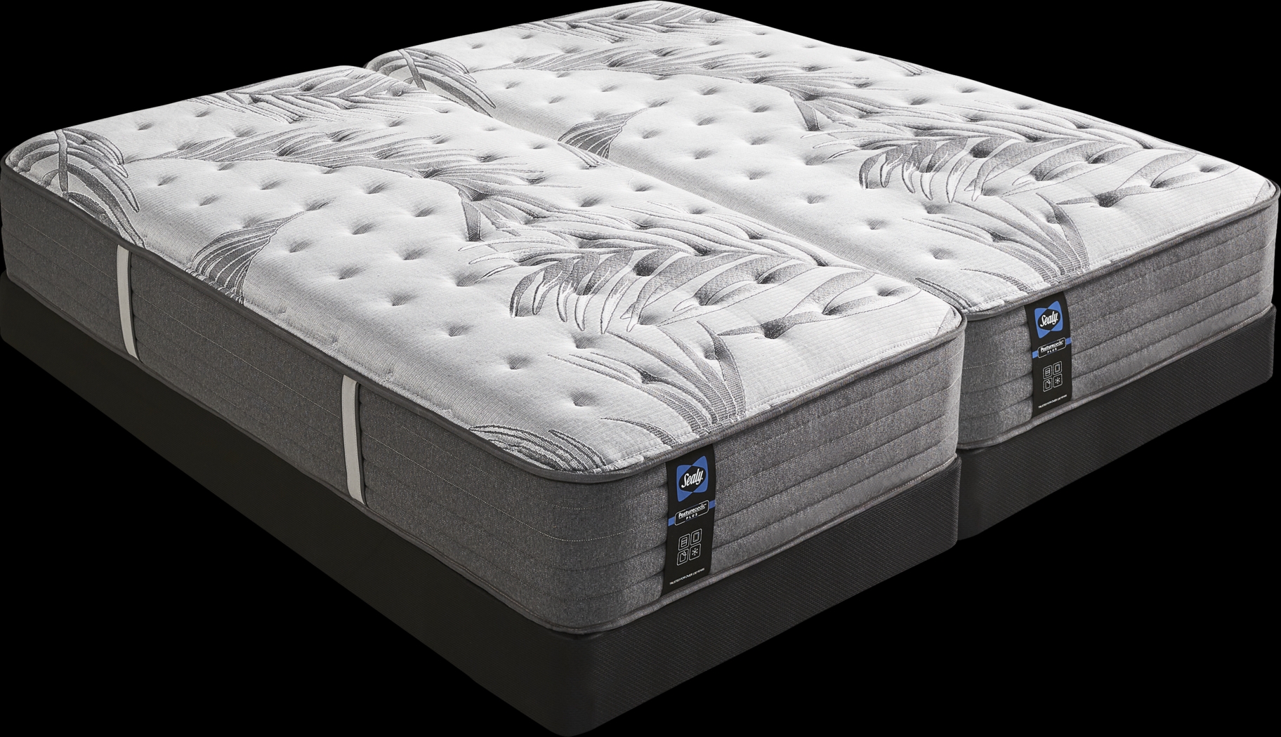 Sealy Posturepedic Plus Lockfield Low Profile Split King Mattress Set - Thumbnail - Image 1