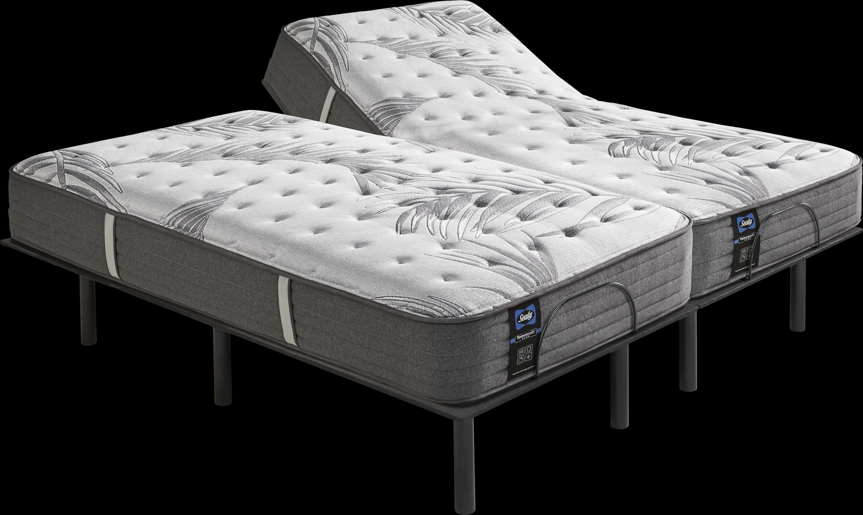Sealy Posturepedic Plus Lockfield Split King Mattress with Head Up Only Base - Thumbnail - Image 1