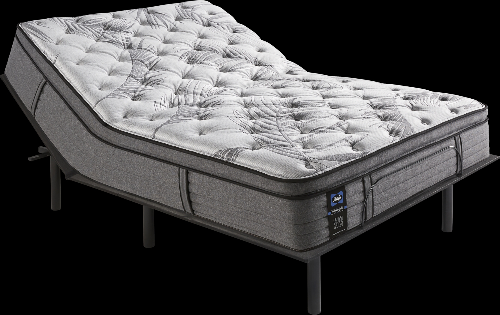 Sealy Posturepedic Plus Starley Queen Mattress with Head Up Only Base - Thumbnail - Image 1