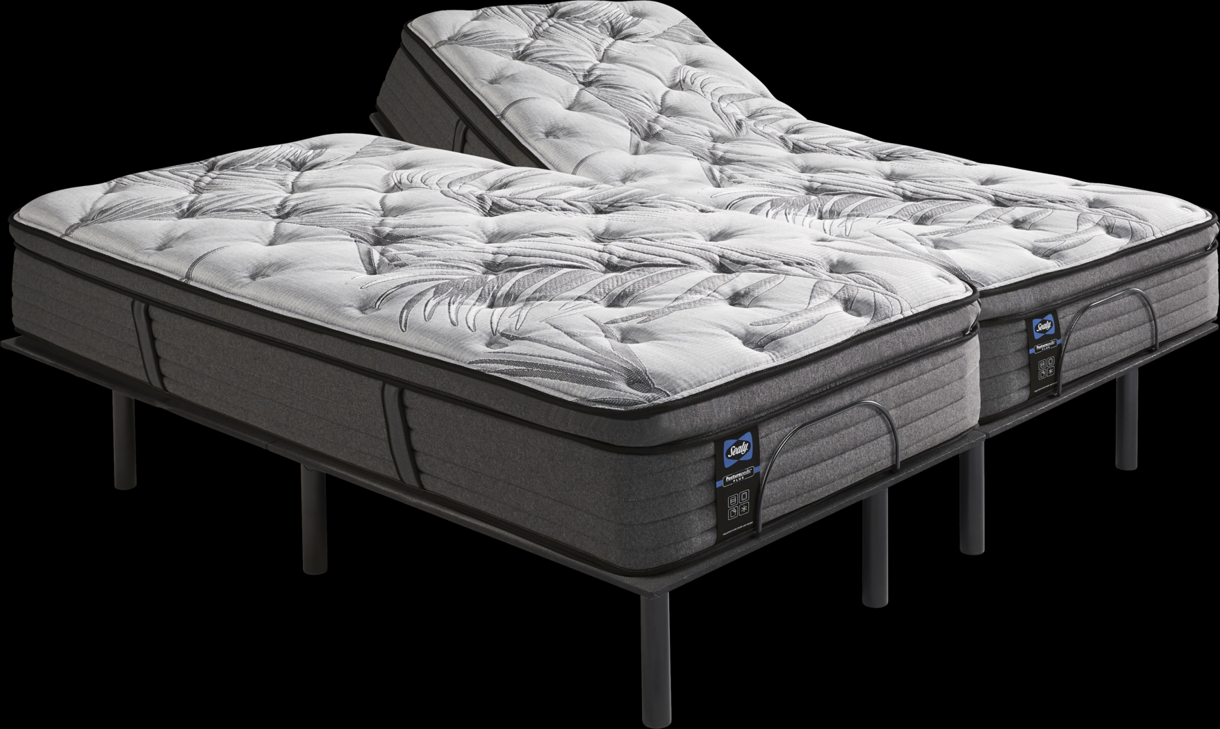 Sealy Posturepedic Plus Starley Split King Mattress with Head Up Only Base - Thumbnail - Image 1