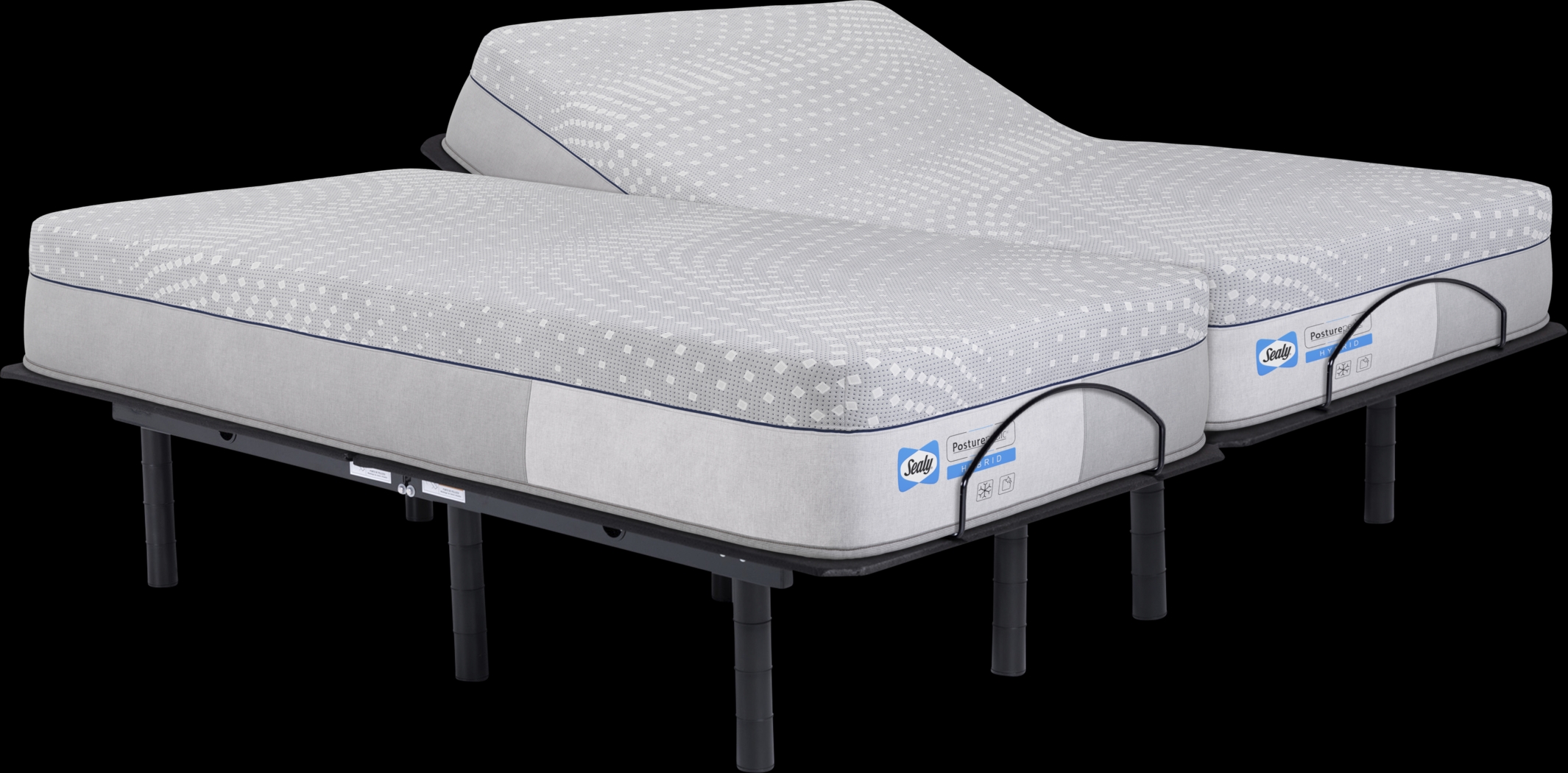 Sealy Posturepedic Valley Road Split King Mattress with Head Up Only Base - Thumbnail - Image 1