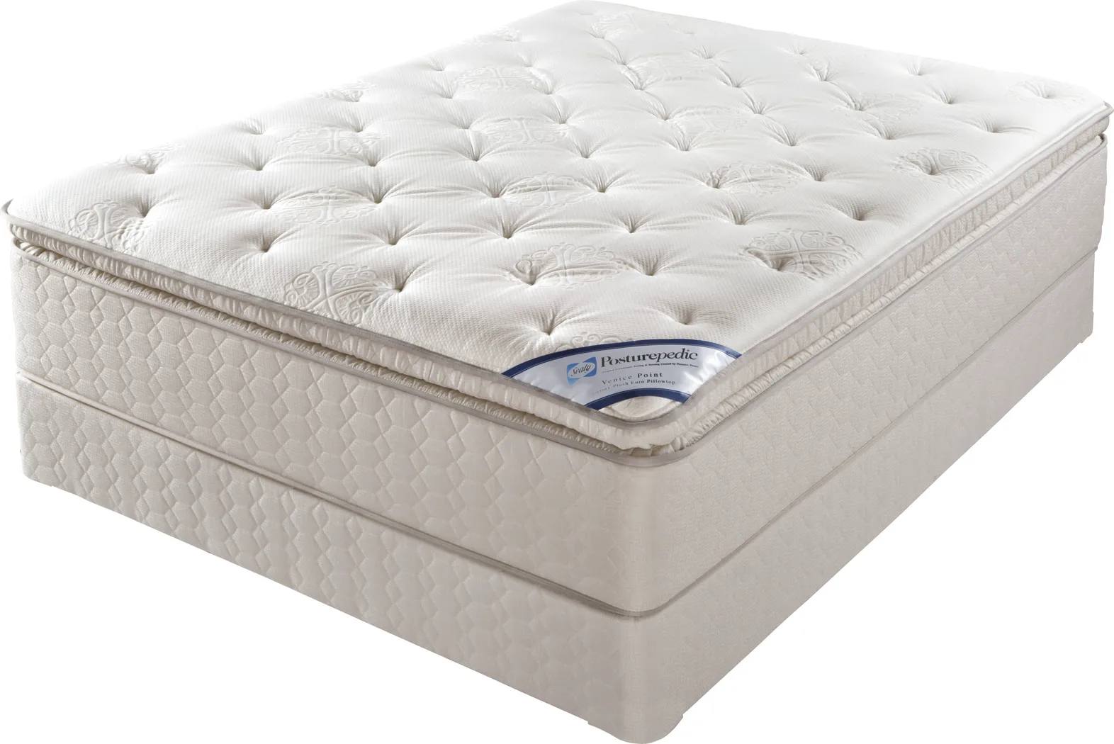 Sealy Posturepedic Venice Point Queen Mattress Set Plus HDTV - Thumbnail - Image 1