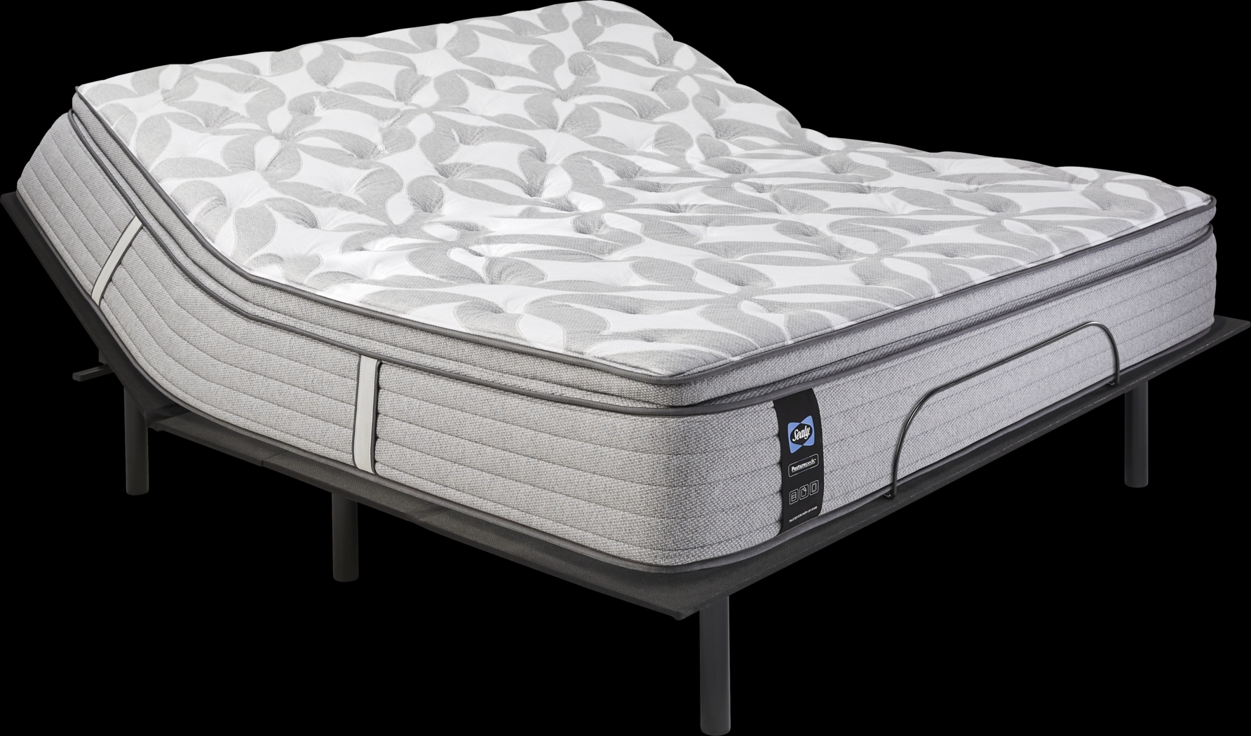 Sealy Posturepedic Weldon King Mattress with Head Up Only Base - Thumbnail - Image 1