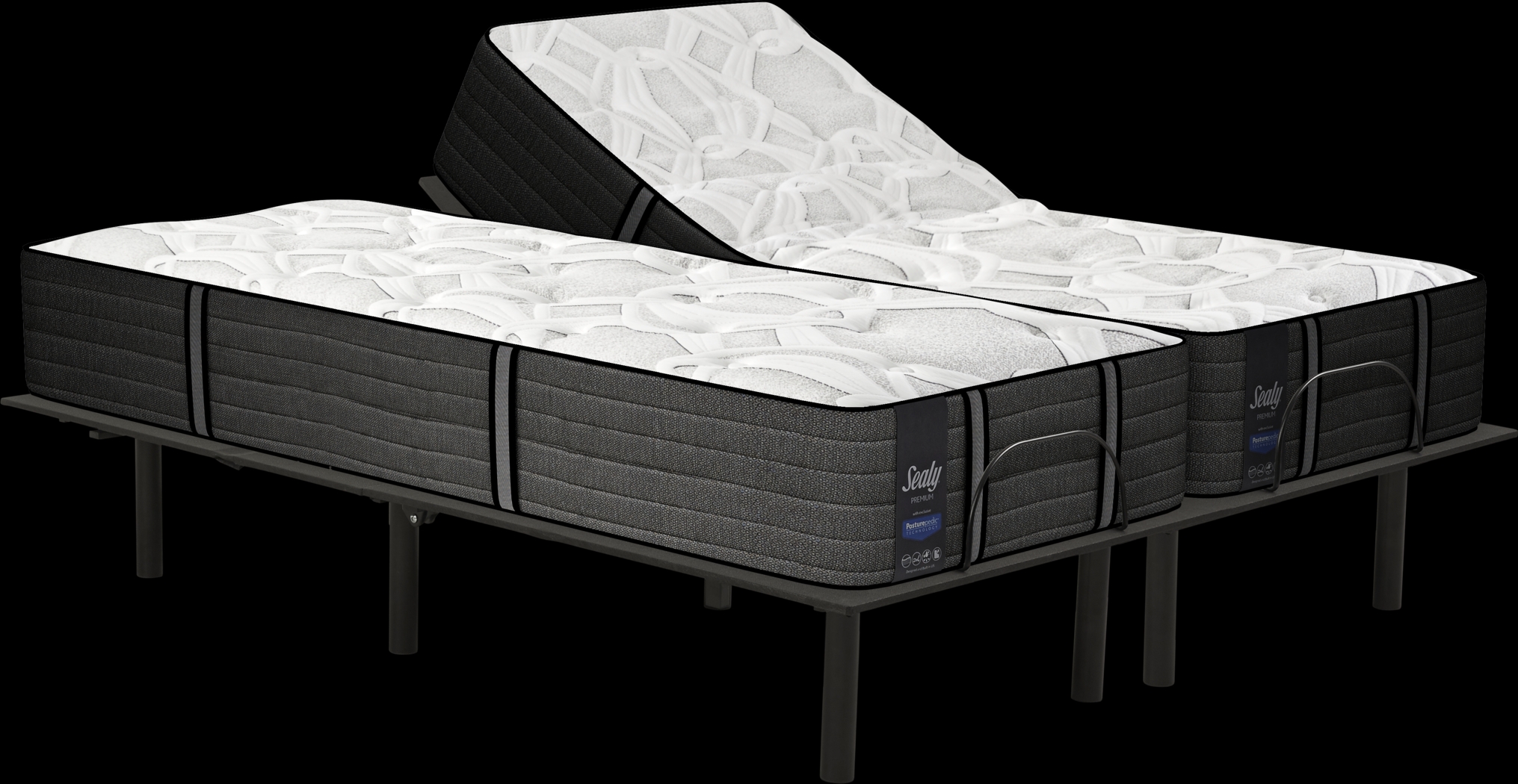 Sealy Premium Seaside Mist Split King Mattress with Reverie O200 Adjustable Base - Thumbnail - Image 1